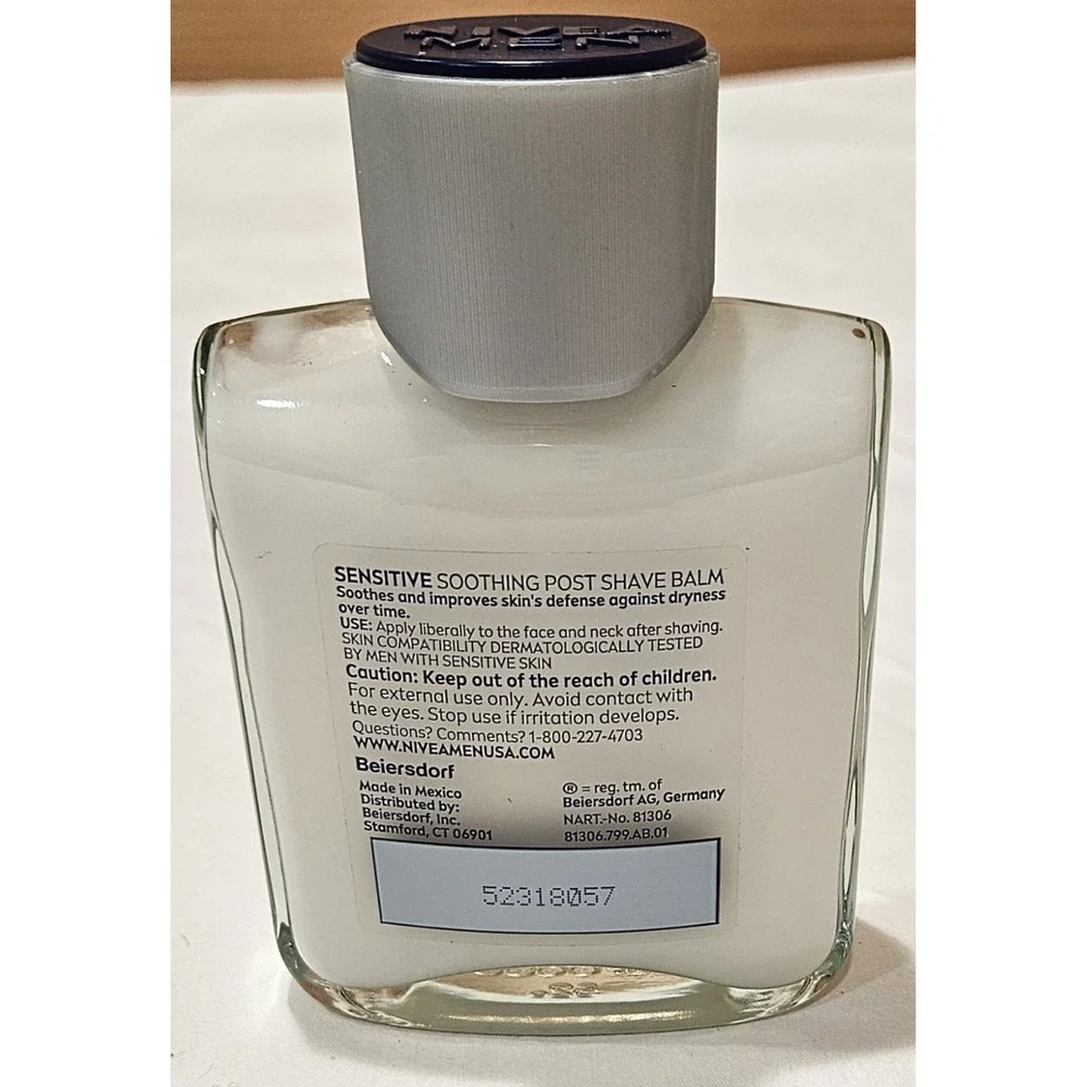 NIVEA Men Sensitive Post‎ Shave Balm 3.3oz Chamomile Alcohol Free NEW